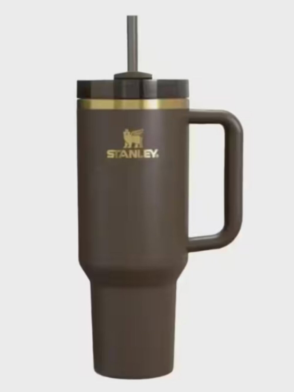 40oz Chocolate Gold Insulated Tumbler with Handle & Straw Lid | Vacuum Travel Mu